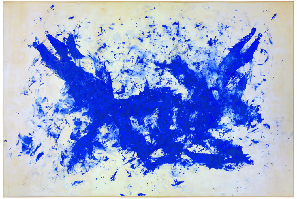 Ив Кляйн Антропометрия без названия ANT 104. 1960 © Succession Yves Klein c o Adagp Paris 2019 Crédit photo © Fondation Louis Vuitton Marc Domage
